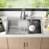 33” Workstation Kitchen Sink Drop-In Top Mount 16 Gauge Stainless Steel Single Bowl with WorkFlow™ Ledge and Accessories
